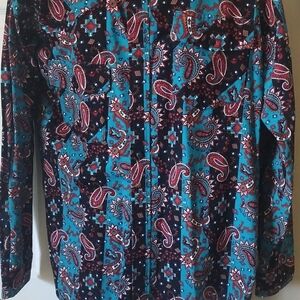 29 West COTTON Button Up Size X L SHIRT Southwestern COWBOY